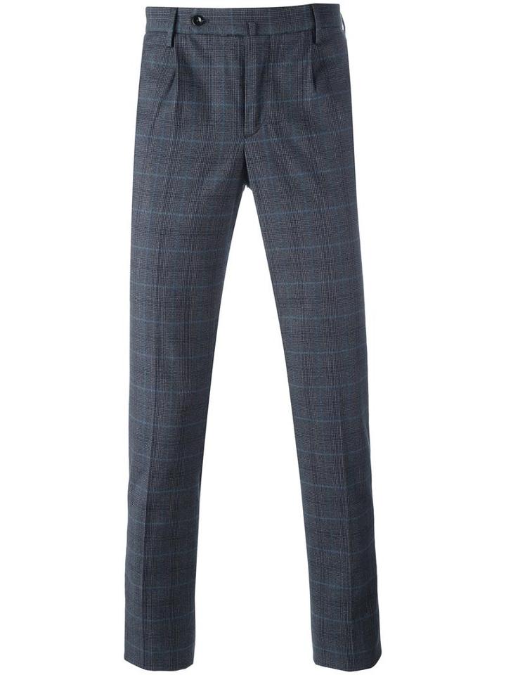 Incotex Classic Chinos, Men's, Size: 50, Blue, Cotton/spandex/elastane