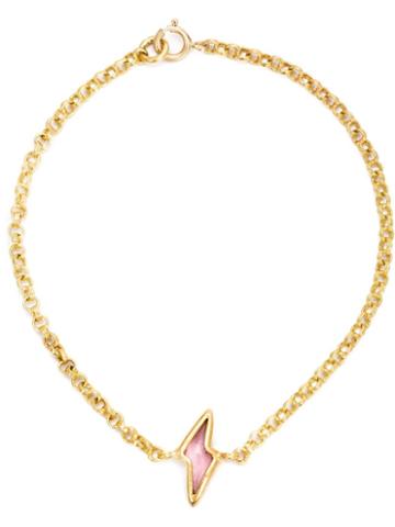 Marie Helene De Taillac Pink Tourmaline Lighting Bolt Bracelet