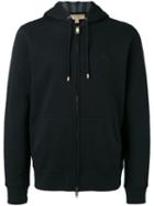 Burberry Zip-up Hoodie, Men's, Size: Large, Black, Cotton/polyester