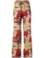 P.a.r.o.s.h. - Floral Print Trousers - Women - Silk/spandex/elastane - S, Nude/neutrals, Silk/spandex/elastane