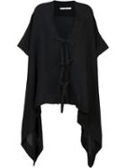 Jonathan Simkhai - Mesh Tie Front Kaftan - Women - Cotton - M, Women's, Black, Cotton