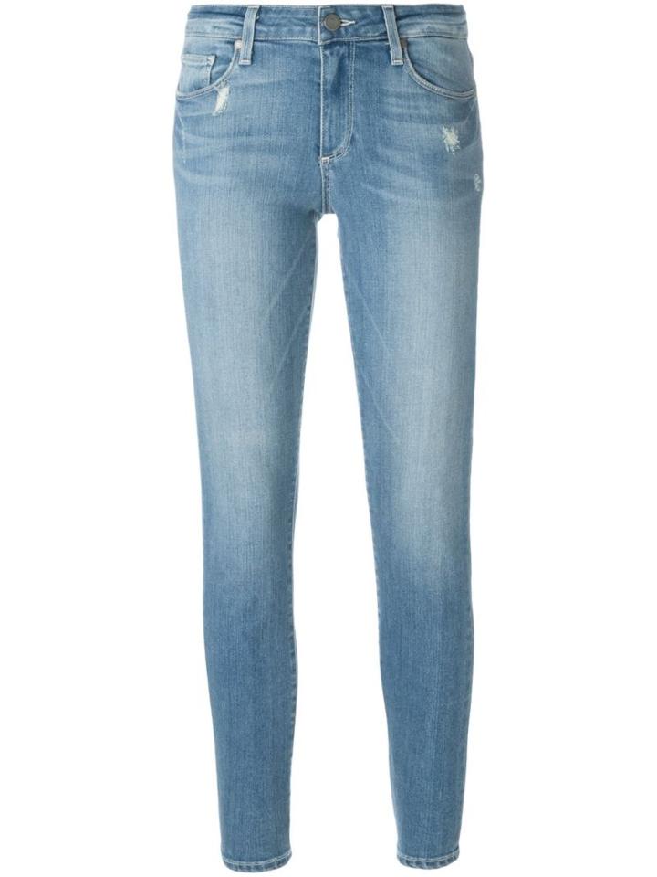 Paige Skyline Ankle Peg Whitley Jeans, Women's, Size: 25, Blue, Cotton/polyester/spandex/elastane