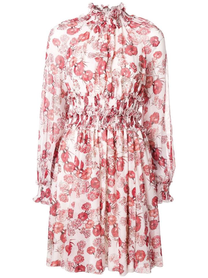 Giambattista Valli Floral Printed Flared Dress - 990 Ivory