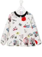 Simonetta Souvenir Print Blouse, Girl's, Size: 6 Yrs