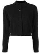 Cavalli Class Brooch Detail Cropped Cardigan - Black