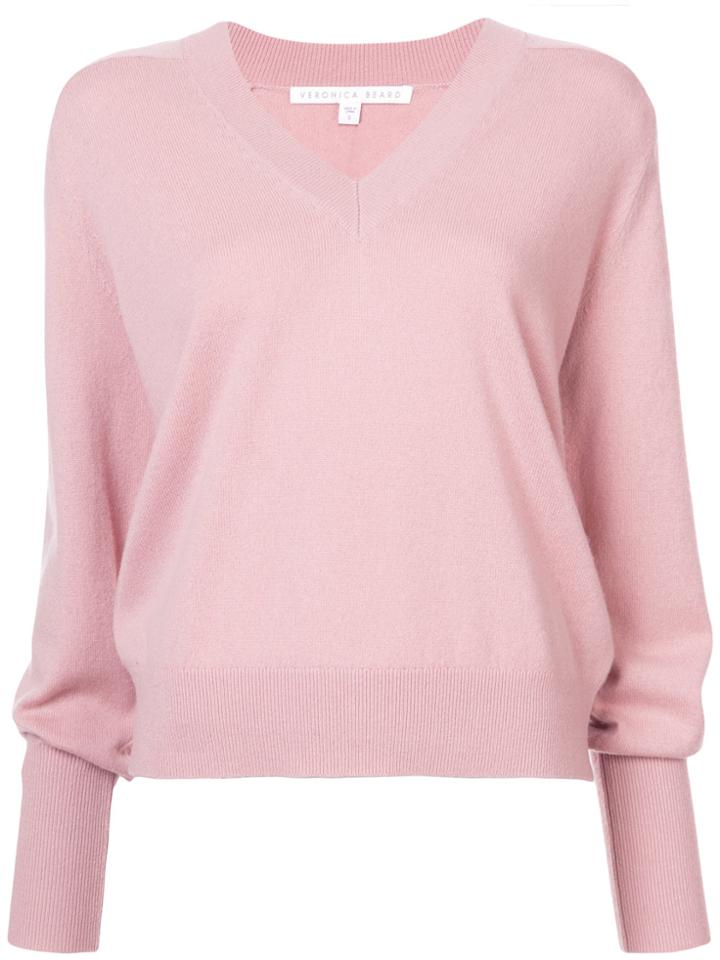 Veronica Beard V-neck Jumper - Pink & Purple