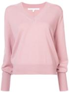 Veronica Beard V-neck Jumper - Pink & Purple