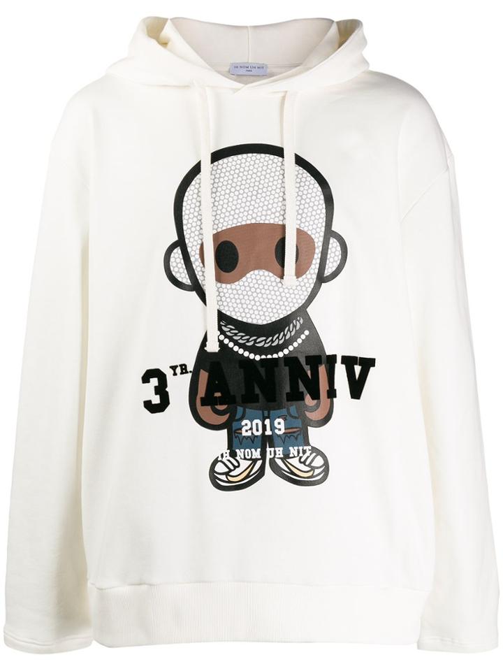 Ih Nom Uh Nit 3yr Anniv Print Hoodie - White