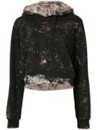 Cotton Citizen - Distressed Cropped Hoodie - Women - Cotton - Xs, Black, Cotton