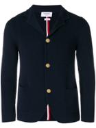 Thom Browne Ribbed Stripe Detail Blazer - Blue