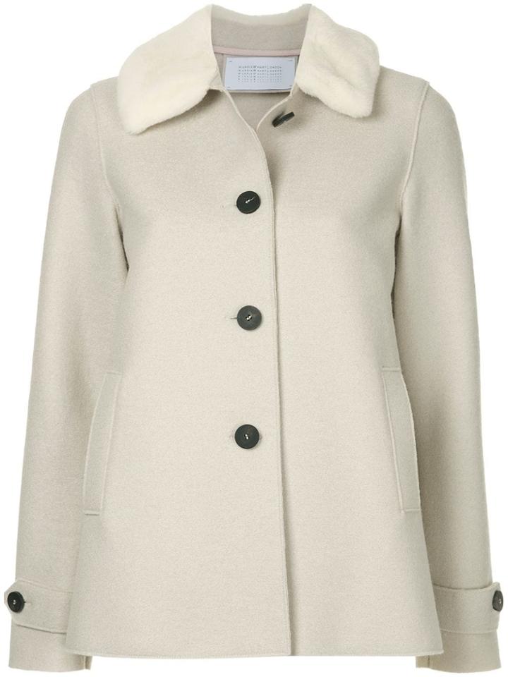 Harris Wharf London Loden Faux Fur Trimmed Jacket - Nude & Neutrals