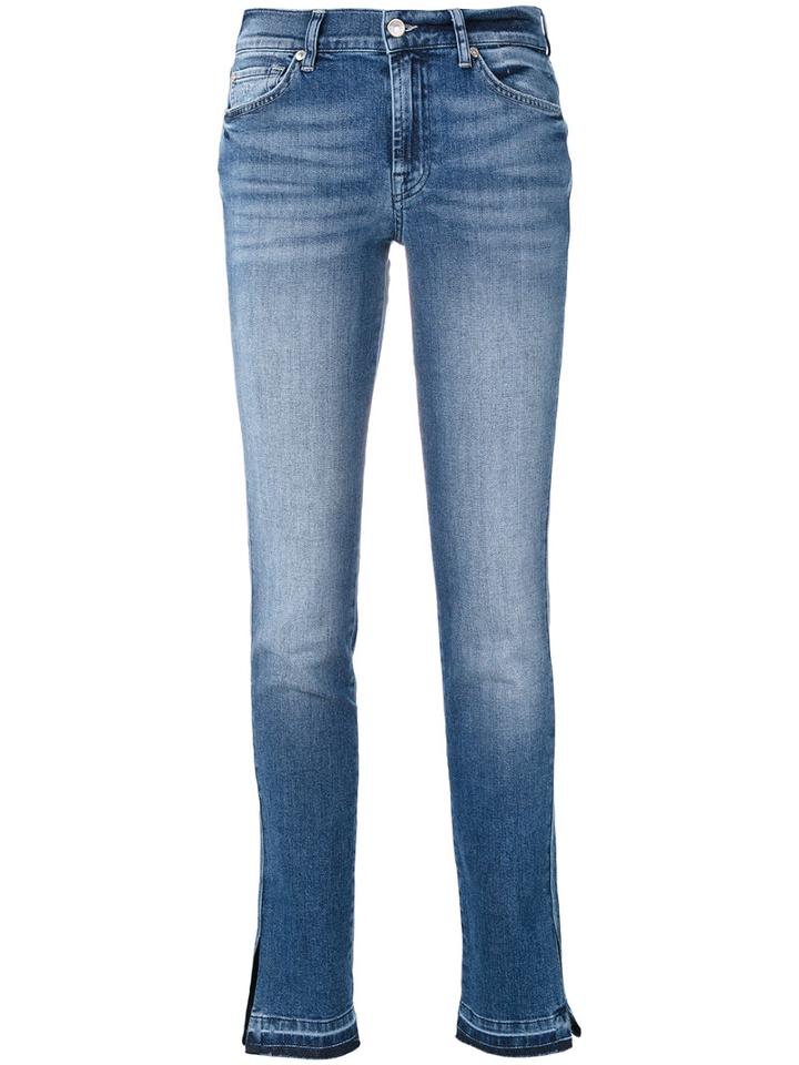 7 For All Mankind - Faded Jeans - Women - Cotton/spandex/elastane - 27, Blue, Cotton/spandex/elastane