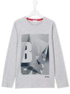Boss Kids Abstract Logo T-shirt, Boy's, Size: 16 Yrs, Grey