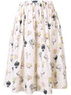 Marni Painted Rose Skirt - Neutrals
