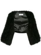 Sonia Rykiel Turkey Feather Bolero Jacket - Black