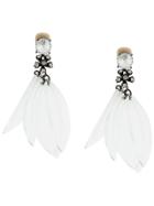 Oscar De La Renta Petal Clip-on Earrings - Metallic
