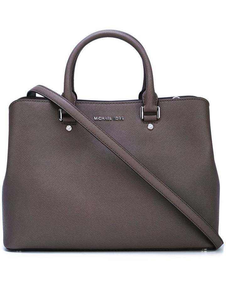Michael Michael Kors Medium 'savannah' Tote, Grey, Calf Leather