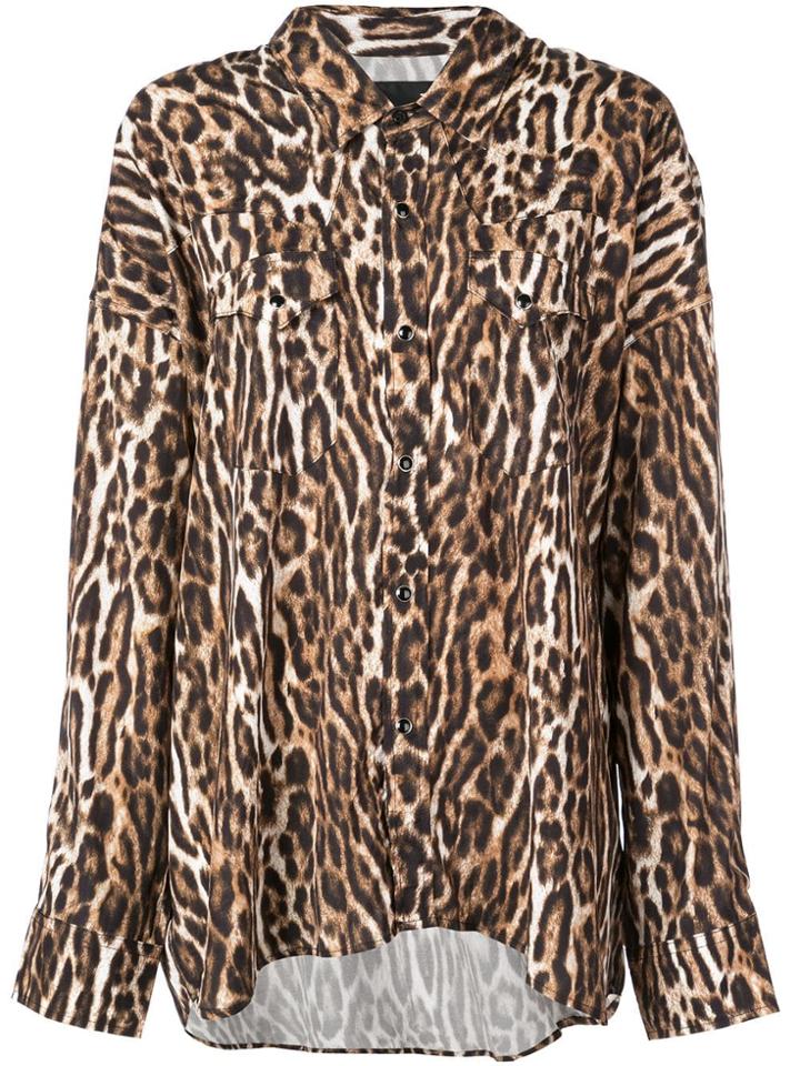 R13 Leopard Print Shirt - Brown