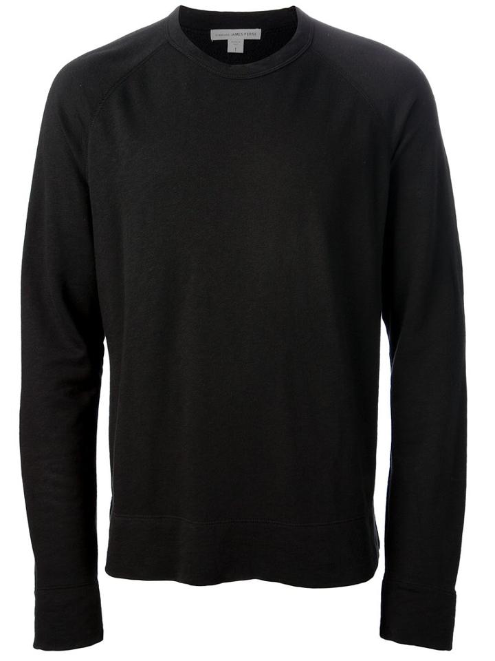 James Perse Basic Sweatshirt, Men's, Size: 4, Black, Cotton