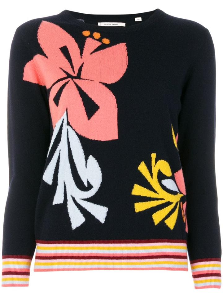 Chinti & Parker Hibiscus Jumper - Blue