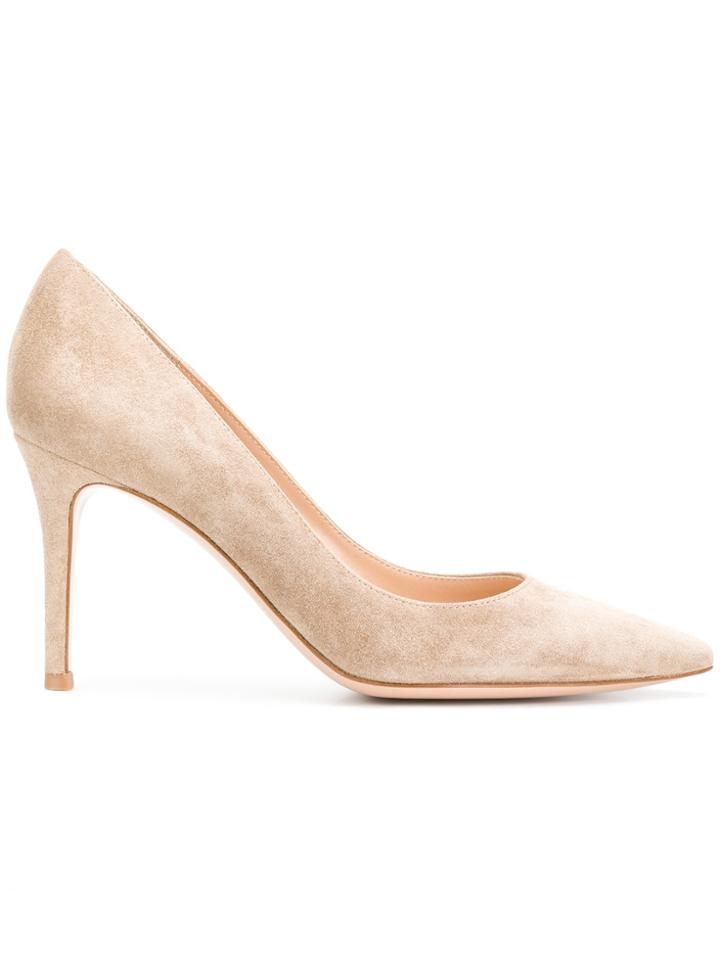 Gianvito Rossi Pointed Stiletto Pumps - Nude & Neutrals