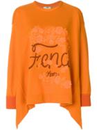 Fendi Flared Logo Sweater - Yellow & Orange