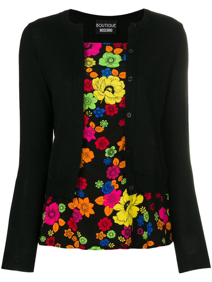 Boutique Moschino Layered Cardigan - Black