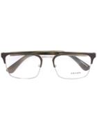 Prada Eyewear Square Frame Glasses, Green, Acetate/metal