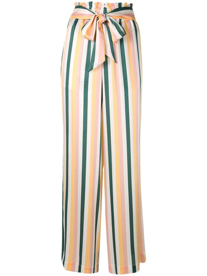 Asceno Striped Palazzo Pants - Yellow