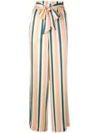 Asceno Striped Palazzo Pants - Yellow