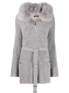 Max & Moi Renard Knitted Coat - Grey