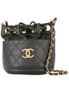 Chanel Vintage Chanel Cosmos Quilted Cc Chain Shoulder Bag - Black