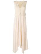 Dorothee Schumacher Asymmetric Hem Dress - Neutrals