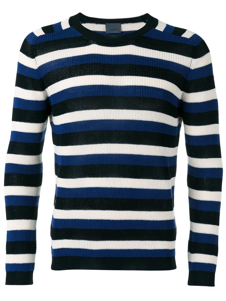 Laneus Striped Jumper, Men's, Size: 46, Blue, Cotton