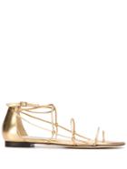 Jimmy Choo Sphynx Flat Sandals - Gold