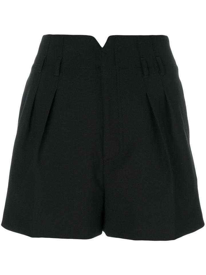 Red Valentino - High Waisted Shorts - Women - Polyester/spandex/elastane/acetate/viscose - 42, Black, Polyester/spandex/elastane/acetate/viscose
