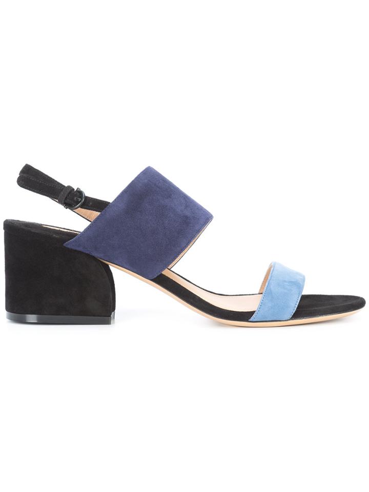 Salvatore Ferragamo Contrast Strap Sandals - Blue