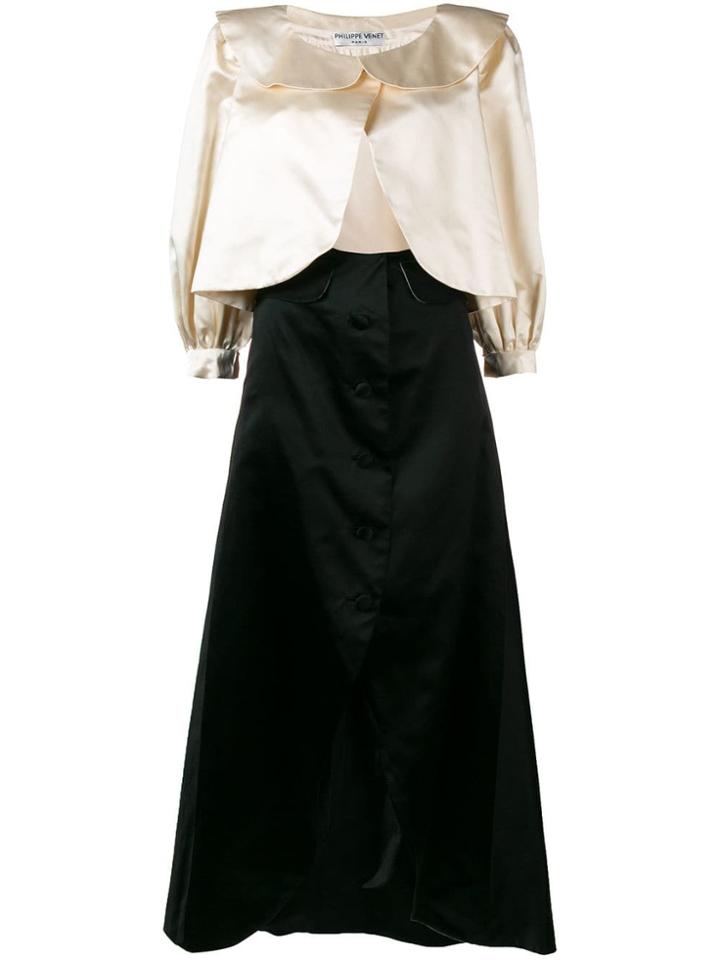 William Vintage Contrast Two-piece Set - White