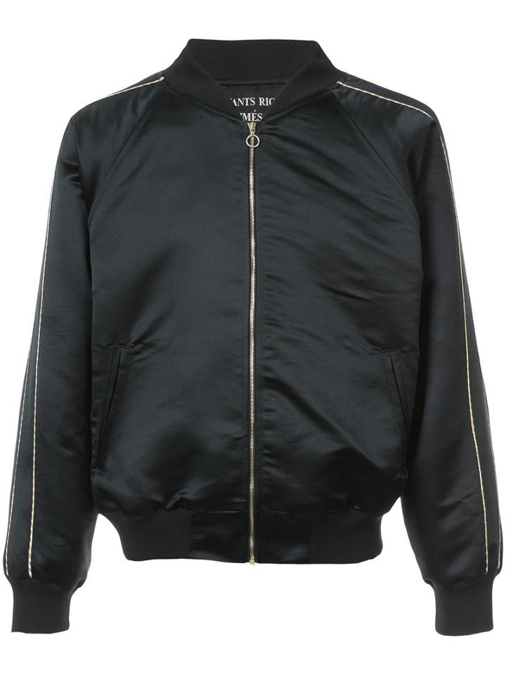 Enfants Riches Deprimes - Bomber Détails D'or - Unisex - Silk/acrylic - L, Black, Silk/acrylic