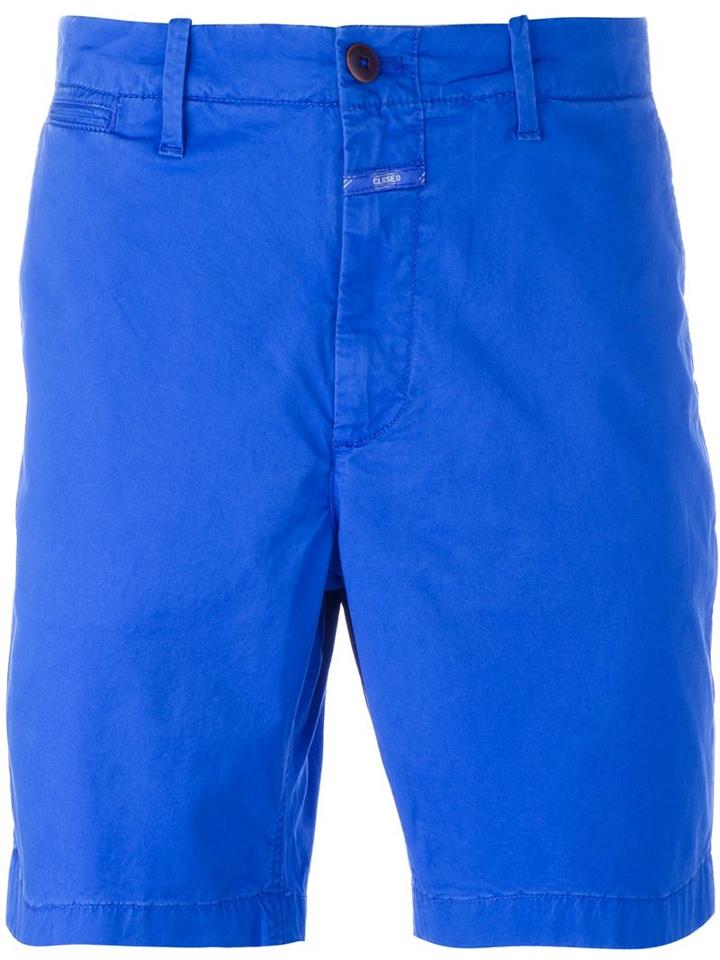 Closed Chino Shorts, Men's, Size: 31, Blue, Cotton/spandex/elastane