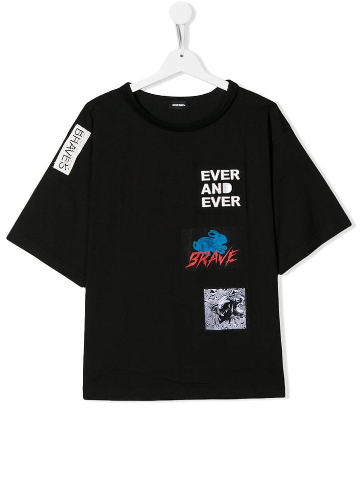 Diesel Kids Teen Tjacky T-shirt - Black