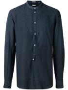 Massimo Alba Mandarin Collar Shirt - Blue