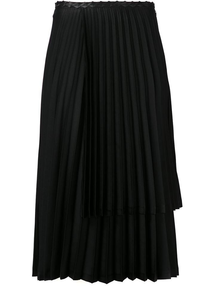 Noir, Le Lis Layered Pleat Skirt, Women's, Size: Small, Black, Polyester