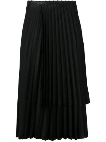 Noir, Le Lis Layered Pleat Skirt, Women's, Size: Small, Black, Polyester