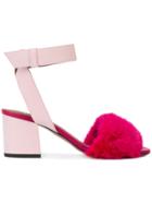 Givenchy Mid Heel Sandals - Pink & Purple