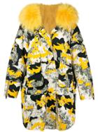 Liska Padded Camouflage Parka - Yellow & Orange