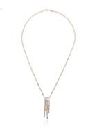 Mindi Mond Yellow Gold Clarity Five Stand Tassel Diamond Pendant