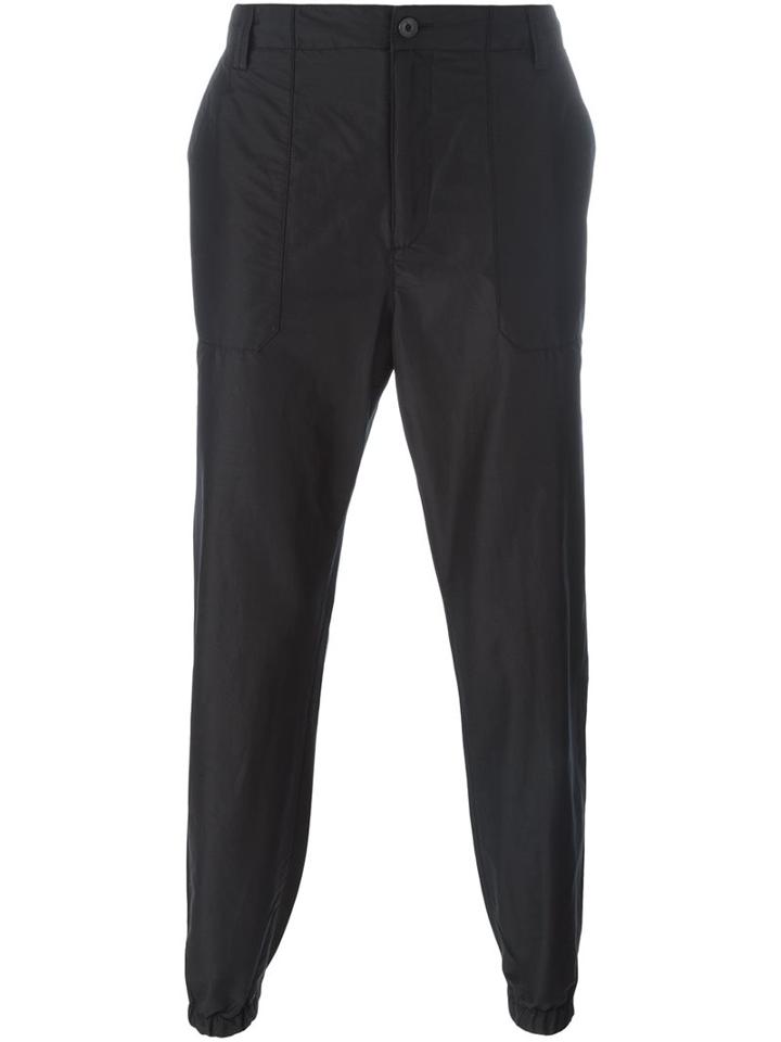Helmut Lang Tapered Trousers, Men's, Size: 33, Black, Cotton/nylon