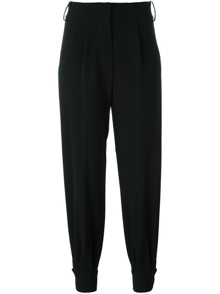 Marni Tapered Trousers, Women's, Size: 40, Black, Viscose/acetate/spandex/elastane