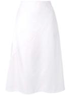 Nina Ricci Plain A-line Skirt - White